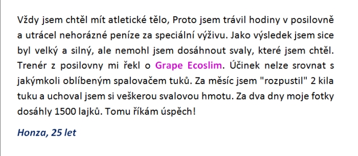 Grape Ecoslim recenze 